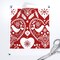Scandinavian Birds Hearts Holidays Christmas Nordic Folk Art Classic Traditional Red And White Folk Art Christmas Primitive Holly Leaves Stars Custom Printed Fabric by Spoonflower Various Fabrics by the Yard or Fat Quarter
